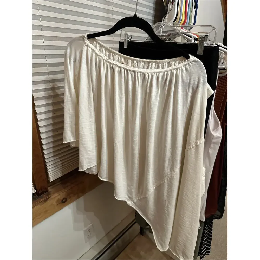 NWOT Free People We The Free Spring Break One Shoulder Top White Large
